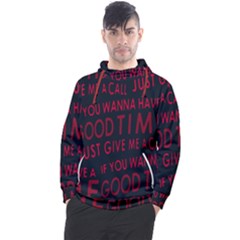 Motivational Phrase Motif Typographic Collage Pattern Men s Pullover Hoodie