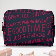 Motivational Phrase Motif Typographic Collage Pattern Make Up Pouch (medium)