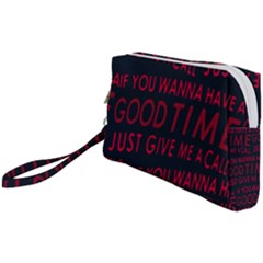 Motivational Phrase Motif Typographic Collage Pattern Wristlet Pouch Bag (small)