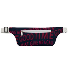 Motivational Phrase Motif Typographic Collage Pattern Active Waist Bag