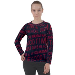 Motivational Phrase Motif Typographic Collage Pattern Women s Long Sleeve Raglan Tee