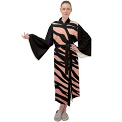 Tiger Rose Gold Maxi Velour Kimono by AngelsForMe