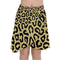 Ghepard Gold Chiffon Wrap Front Skirt by AngelsForMe