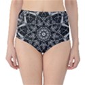 Black And White Pattern Classic High-Waist Bikini Bottoms View1