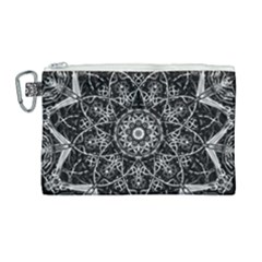 Black And White Pattern Canvas Cosmetic Bag (large) by Sobalvarro