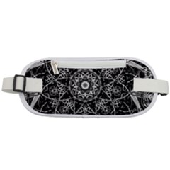 Black And White Pattern Rounded Waist Pouch