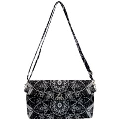 Black And White Pattern Removable Strap Clutch Bag