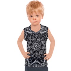 Black And White Pattern Kids  Sport Tank Top