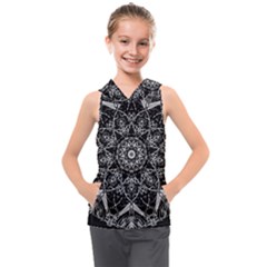 Black And White Pattern Kids  Sleeveless Hoodie by Sobalvarro