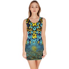 Flower Island And A Horizon Bodycon Dress by pepitasart