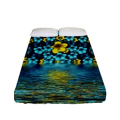 Flower Island And A Horizon Fitted Sheet (full/ Double Size) by pepitasart