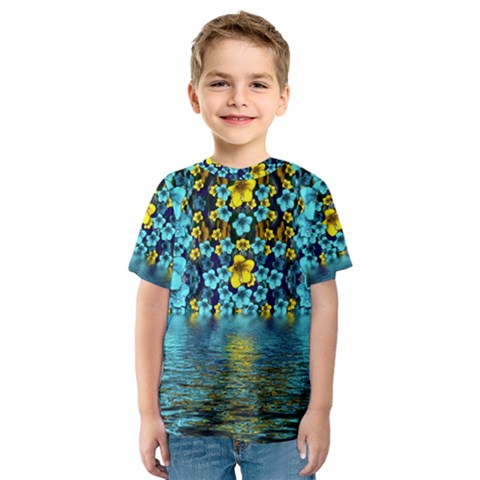 Flower Island And A Horizon Kids  Sport Mesh Tee by pepitasart