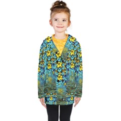 Flower Island And A Horizon Kids  Double Breasted Button Coat by pepitasart