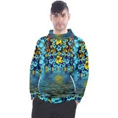 Flower Island And A Horizon Men s Pullover Hoodie