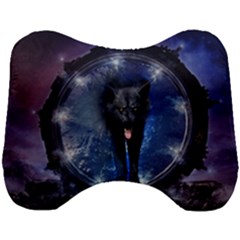 Awesome Wolf In The Gate Head Support Cushion by FantasyWorld7