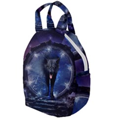 Awesome Wolf In The Gate Travel Backpacks by FantasyWorld7