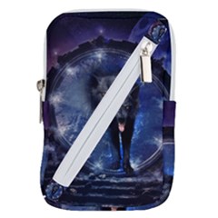 Awesome Wolf In The Gate Belt Pouch Bag (small) by FantasyWorld7