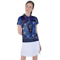 Awesome Wolf In The Gate Women s Polo Tee