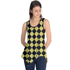 Block Fiesta Black And Ceylon Yellow Sleeveless Tunic by FashionBoulevard