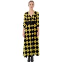 Block Fiesta Black And Ceylon Yellow Button Up Boho Maxi Dress View1