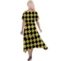 Block Fiesta Black And Ceylon Yellow Cross Front Sharkbite Hem Maxi Dress View2