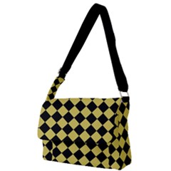 Block Fiesta Black And Ceylon Yellow Full Print Messenger Bag (l) by FashionBoulevard