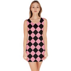 Block Fiesta Black And Flamingo Pink Bodycon Dress by FashionBoulevard