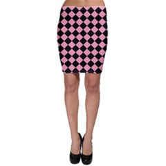 Block Fiesta Black And Flamingo Pink Bodycon Skirt by FashionBoulevard