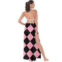 Block Fiesta Black And Flamingo Pink Maxi Chiffon Tie-Up Sarong View2