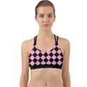 Block Fiesta Black And Flamingo Pink Back Web Sports Bra View1