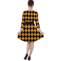 Block Fiesta Black And Honey Orange Ruffle Dress View2