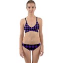 Block Fiesta Black And Imperial Purple Wrap Around Bikini Set View1