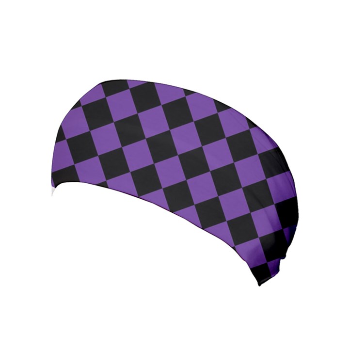 Block Fiesta Black And Imperial Purple Yoga Headband