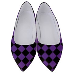 Block Fiesta Black And Imperial Purple Women s Low Heels by FashionBoulevard