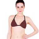 Block Fiesta Black And Indian Red Bikini Top View1