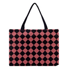 Block Fiesta Black And Indian Red Medium Tote Bag