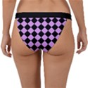 Block Fiesta Black And Lavender Purple Band Bikini Bottom View2