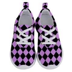 Block Fiesta Black And Lavender Purple Running Shoes by FashionBoulevard