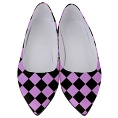 Block Fiesta Black And Lavender Purple Women s Low Heels by FashionBoulevard