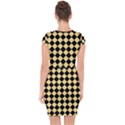 Block Fiesta Black And Mellow Yellow Capsleeve Drawstring Dress  View2