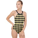 Block Fiesta Black And Mellow Yellow High Neck One Piece Swimsuit View1