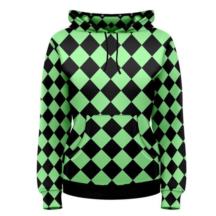 Block Fiesta Black And Mint Green Women s Pullover Hoodie