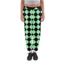 Block Fiesta Black And Mint Green Women s Jogger Sweatpants View1