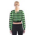 Block Fiesta Black And Mint Green Cropped Sweatshirt View2