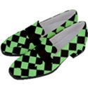 Block Fiesta Black And Mint Green Women s Chunky Heel Loafers View2