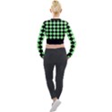 Block Fiesta Black And Mint Green Long Sleeve Cropped Velvet Jacket View2