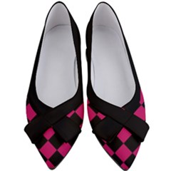 Block Fiesta Black And Peacock Pink Women s Bow Heels