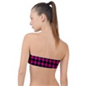 Block Fiesta Black And Peacock Pink Classic Bandeau Bikini Top  View2