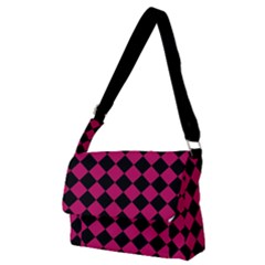 Block Fiesta Black And Peacock Pink Full Print Messenger Bag (m) by FashionBoulevard