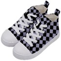 Block Fiesta Black And Silver Grey Kids  Mid-Top Canvas Sneakers View2